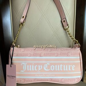 Juicy Couture Pink Macaroon Fashionista Logo Shoulder Bag